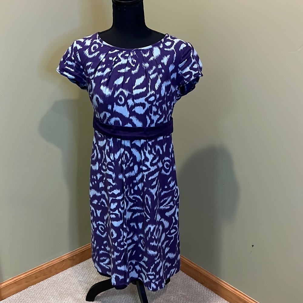 Boden Purple and Blue Midi Dress